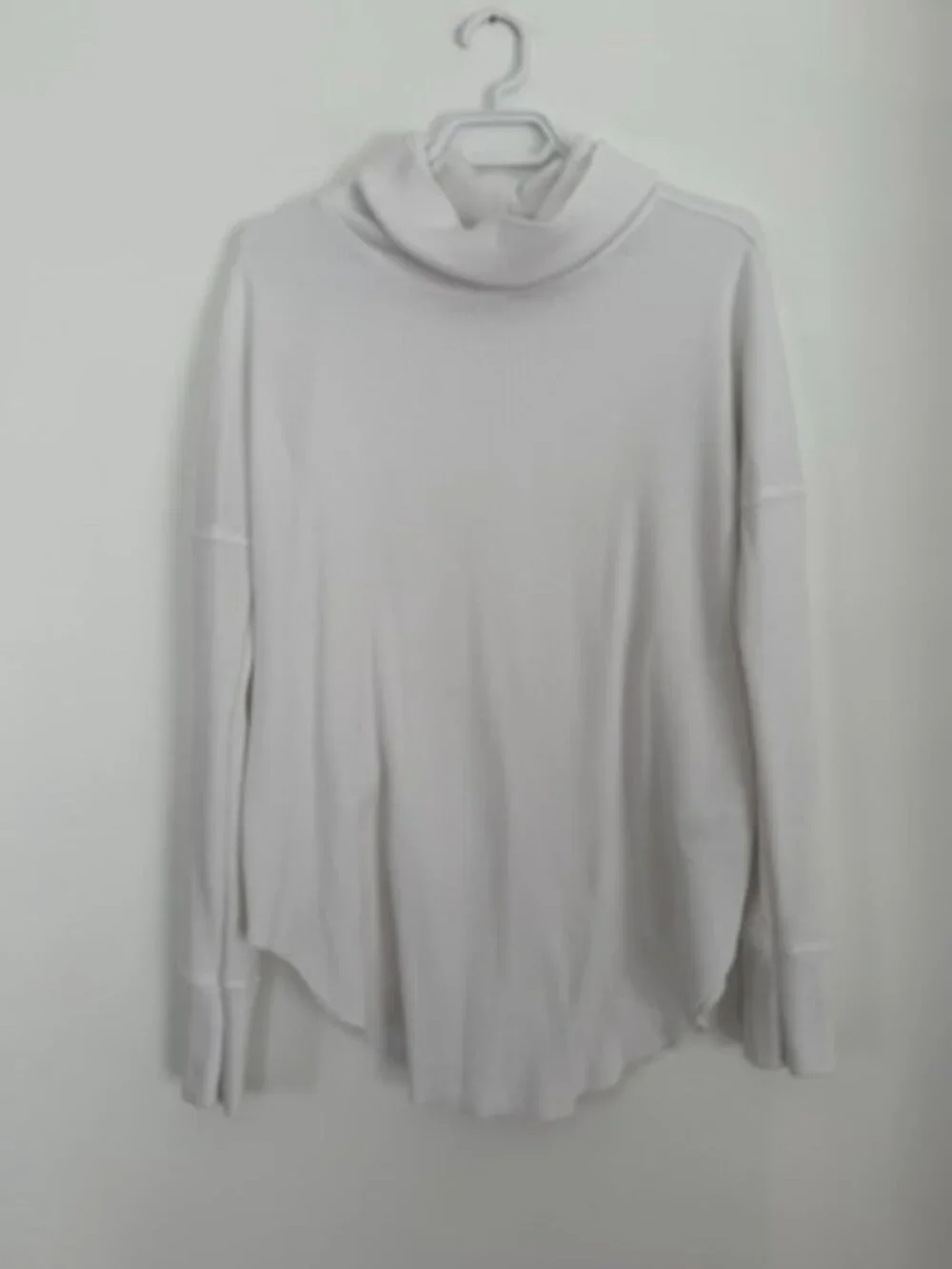 TNA Waffle Knit Cowl Neck Long Sleeve Top | White | Size M - Picture 2 of 10